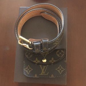 Authentic Louis Vuitton belt with ID card holder